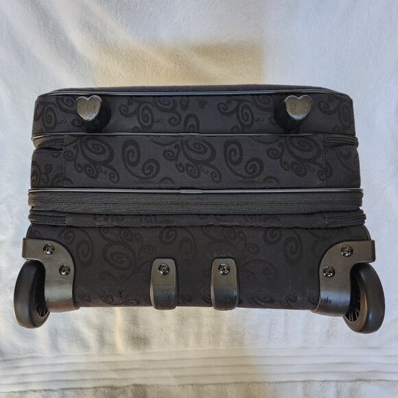 Brighton Black Rolling Carry-on Luggage / Computer Suitcase - Picture 7 of 15